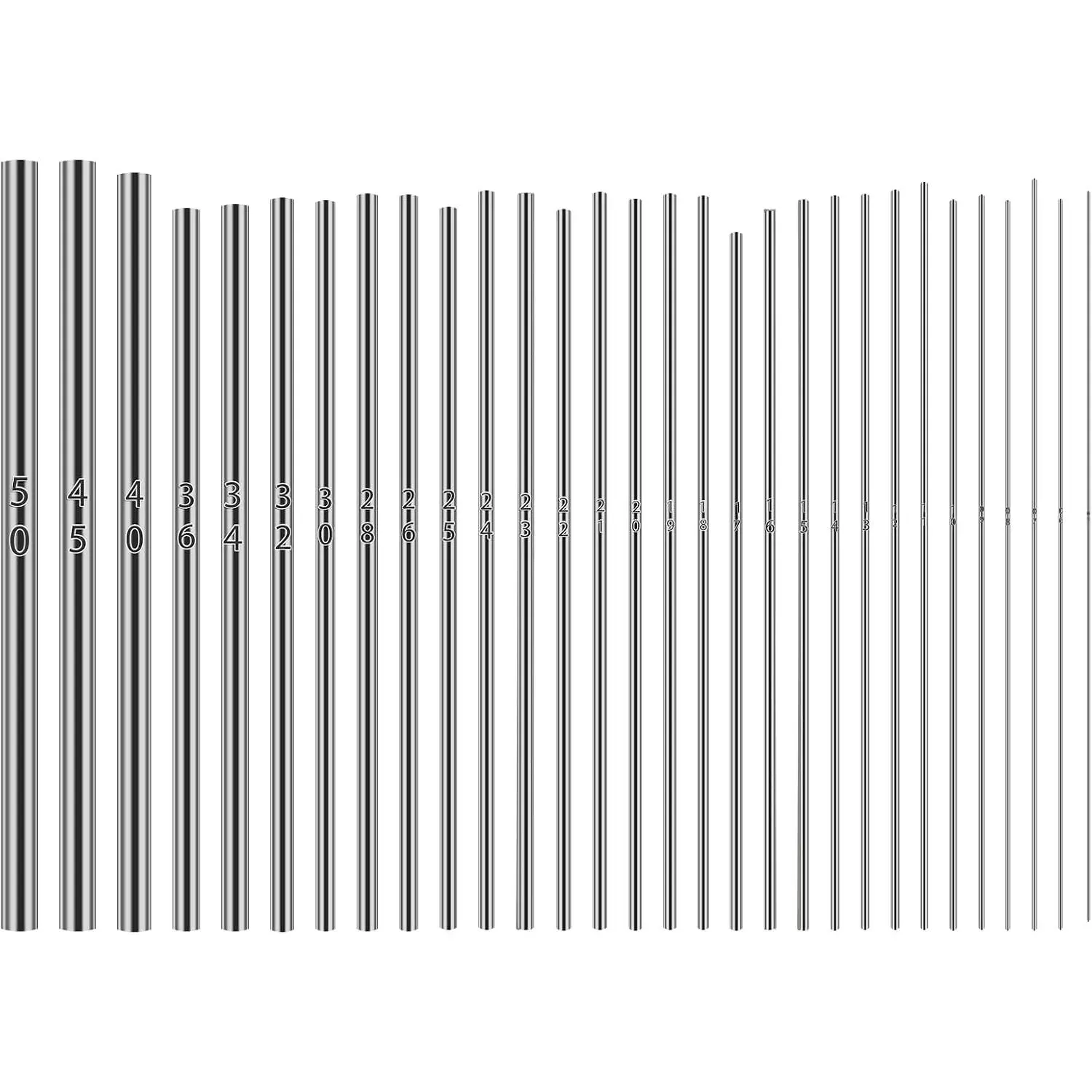 30 Size Stainless Steel Ring Mandrel Dowels Jewelry Making Kit, Wire Wrap Ring Tools for Ring Forming, Soft Soldering, Electoforming, Jump Ring & Beaded Coils Making