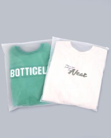 100pcs Clothing Packaging Bags for Shipping - 10x13 Inch Plastic Frosted Bags for Travel Storage or Small Businesses- Zipper Apparel Bag for Shirts, Socks, Underwear, and Documents -No Vent Holes