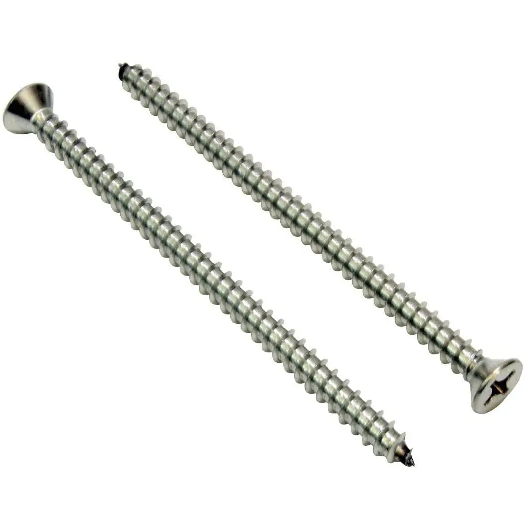#10 x 2, (25 pcs), Stainless Flat  Phillips  Screw, 18-8 (304) Stainless Steel Screws by  P100-88