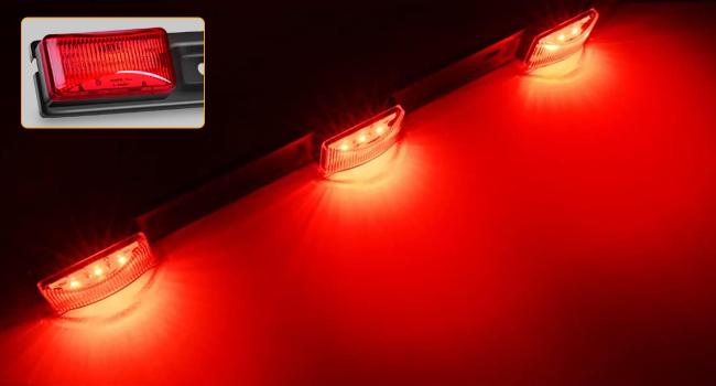 Nilight 14 Inch 9 LEDs Red Trailer Light ID Bar