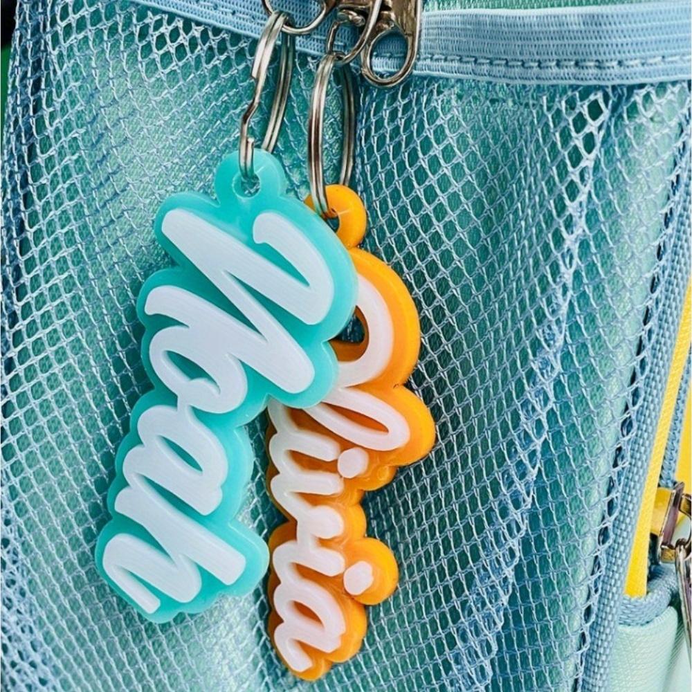 Custom Acrylic Name Keychain • Personalized Letter Jewelry • Perfect for Bags, Suitcases, Etc.• Ideal Gift for Friends, Family, Birthdays, Thanksgiving, Mid-Autumn Festival, Graduation, Etc