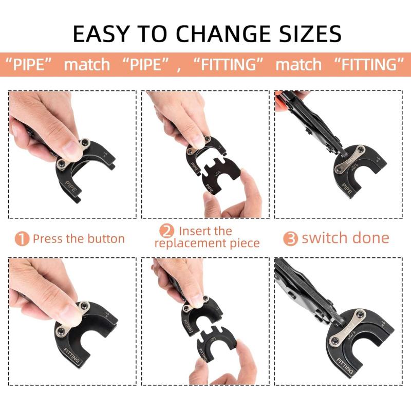 PEX Push-to-Connect Removal Tool, Quick Disconnect Tongs for 1/2", 3/4", 1" Push Fittings – Upgraded Heavy Duty Design