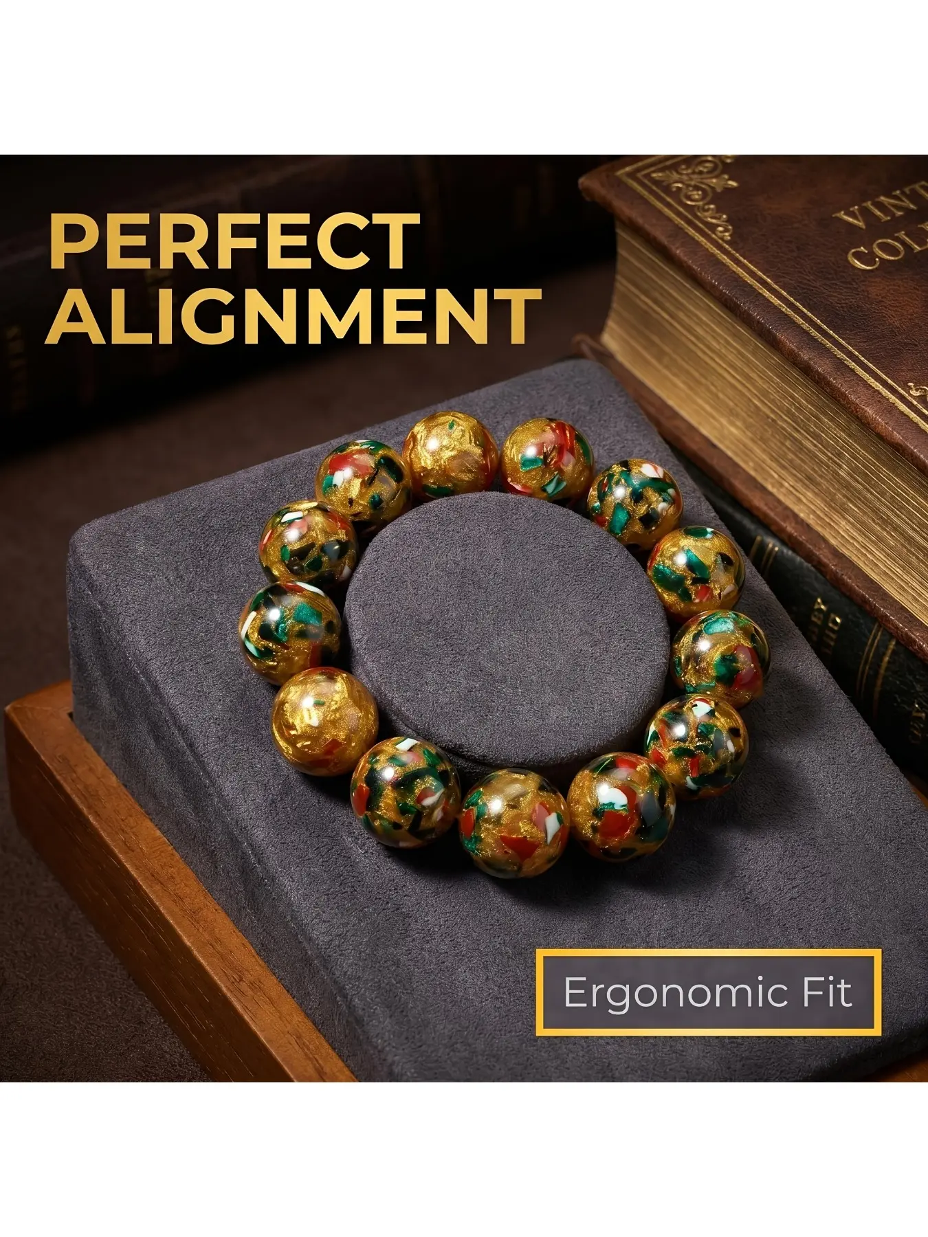High-end Craftsmanship Amber Imitation Beeswax Disc Bead Bracelet with Weathered Texture, Gradient Reddish-Brown Wrist Mala, Chinese-Style Men's Jewelry