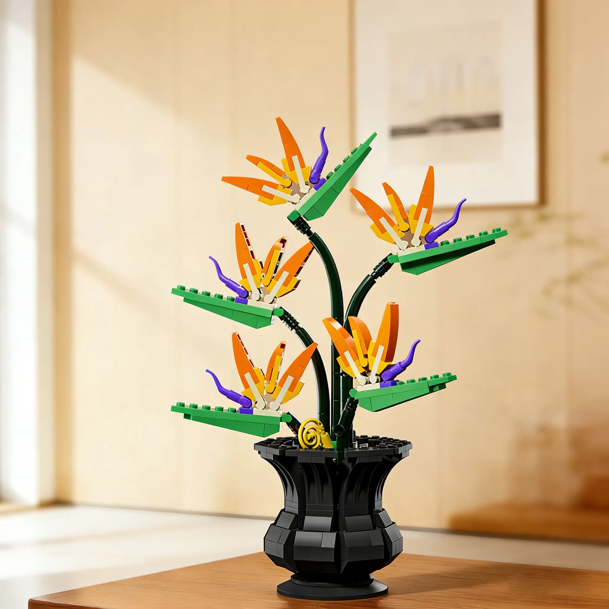 Tropical DIY Floral Arrangement Kit with Vase, Unique Gift Idea, Home Decor Accessory, Creative Craft Project
