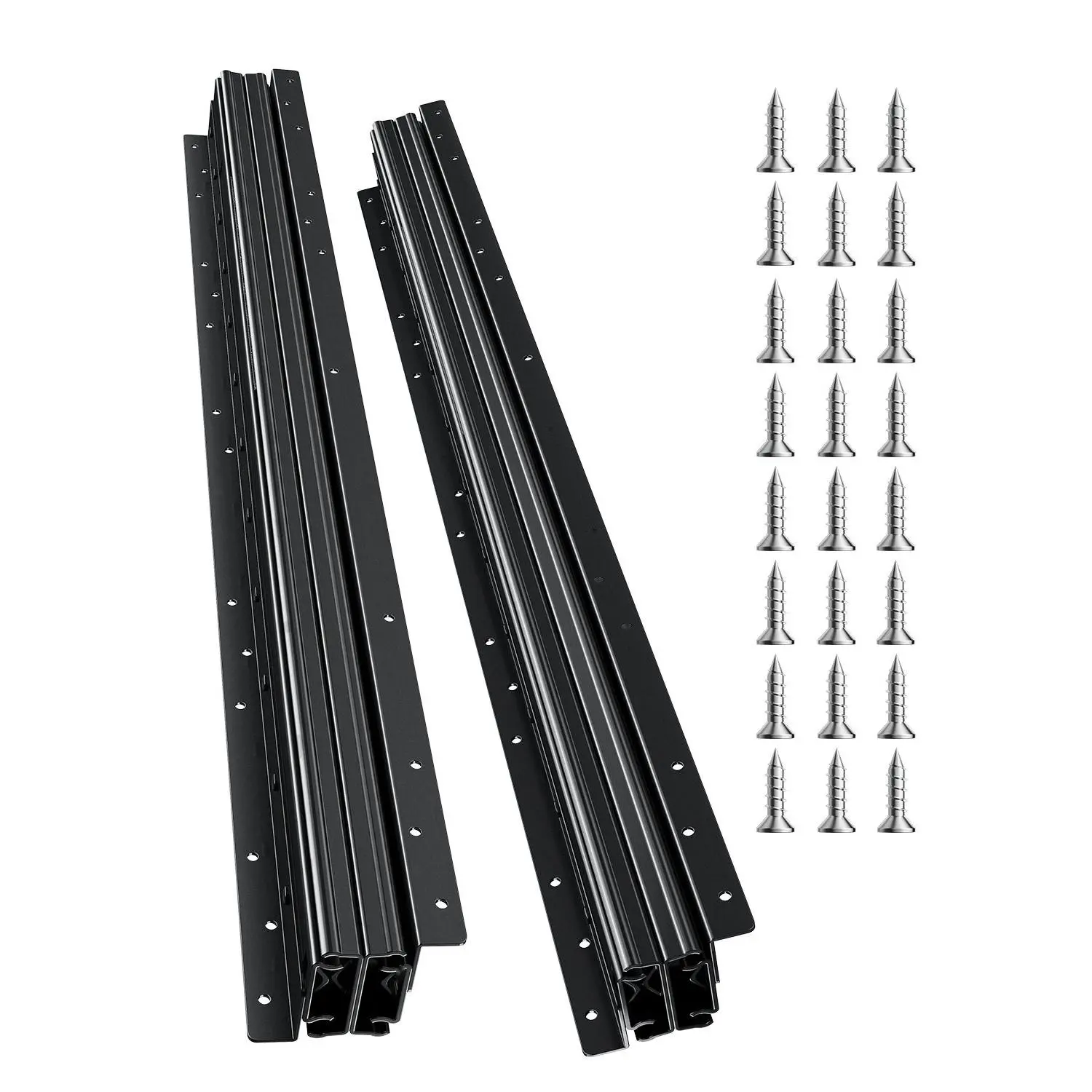 Undermount Drawer Slides 32-Inch Heavy Duty Cabinet Rails With 260 LB Load Capacity Full Extension Under Stair Storage Hardware Durable Metal Drawer Guides For Kitchen Cabinets Office Furniture