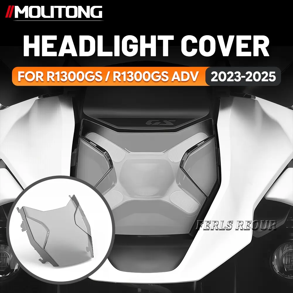 For BMW R1300GS / R1300GS ADV 2023-2025 Motorcycle Headlight Protector Cover Smoke Clear Thick Impact-resistant PC Material Anti-stone Scratch UV Lamp Shield For Off-road ADV Touring Riders New Upgraded Mod Accessories