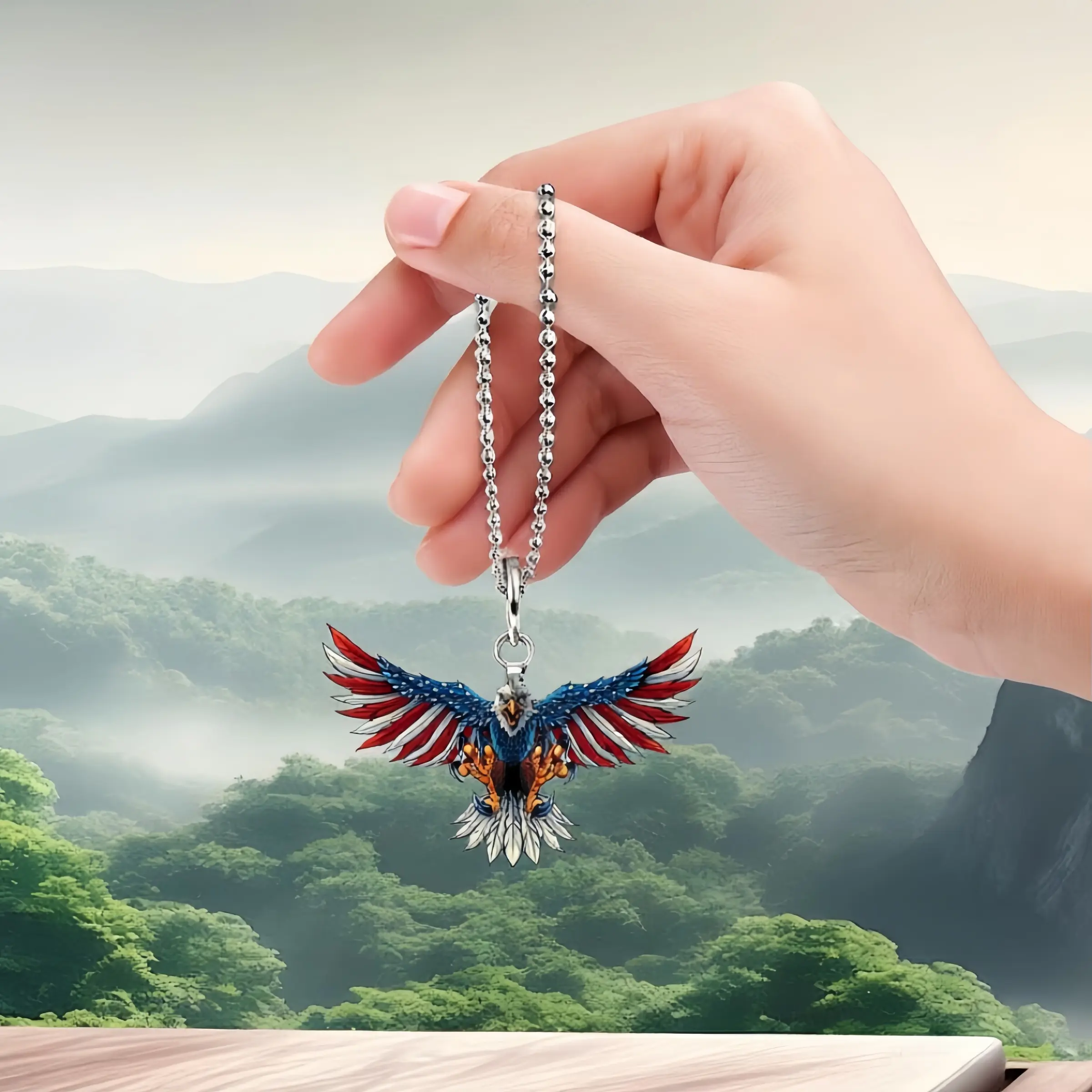 Eagle Design Car Pendant, Rearview Mirror Hanging Ornament, Car Interior Decoration for Men & Women, Car Accessory, Car Ornaments, Car Interior Accessories