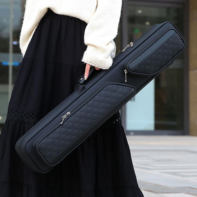 1/2 Billiard Cue Bag with Waterproof Cover, Nine-Ball 7-Hole Large Capacity Barrel Cue Bag, Stylish Billiard Cue Bag