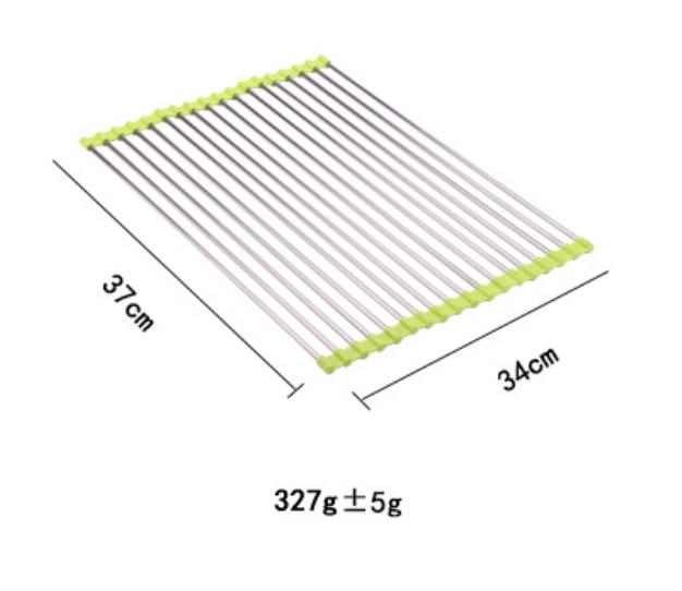 Folding Kitchen Drain Sink Rack Stainless Steel