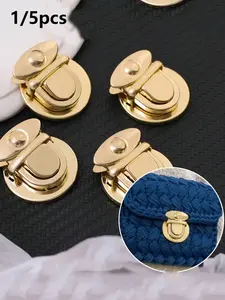 Metal Lock Buckle for Handbags, DIY Craft Snap Closure, Wallet and Handbag Fastening Accessory, Durable and Stylish Design