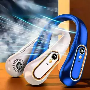 2026 New Portable Neck Fan, USB Rechargeable, 360° Cooling, 5 Speed Settings, Unisex, Mini Charging Fan for Outdoor Sports