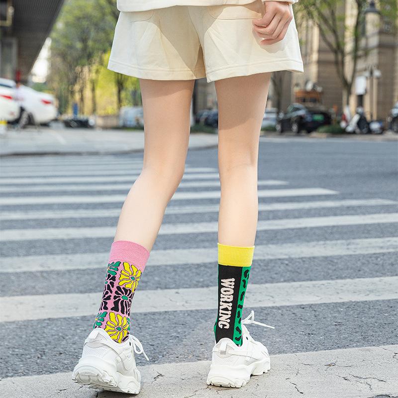 Original Asymmetric Ins Style Cotton Crew Socks comfort