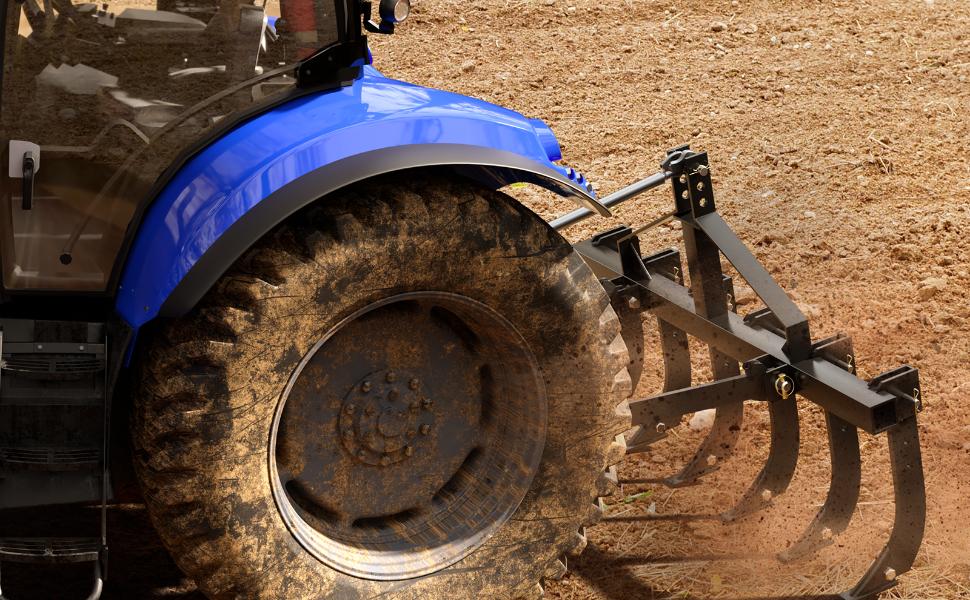 GARVEE Plow Scarifier Implement: Versatile Removable Tractor Cultivator with 6 Scarifier Shanks, 48-Inch Width, Designed for CAT-0 & CAT-1 ATV/UTV, Perfect for Efficient Tilling and Soil Preparation