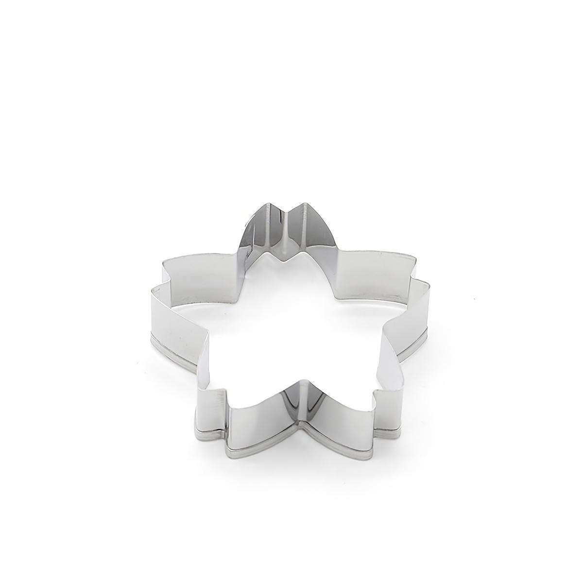 Flower-shaped, Cherry Blossom Design Stainless Steel Cookie Cutter, Easy to Release, Perfect for Home Baking and Dessert Shops to Easily Bread and . Suitable for Both Clay and Baking, Ideal for Wedding/Valentine's Day/birthday Party Baking
