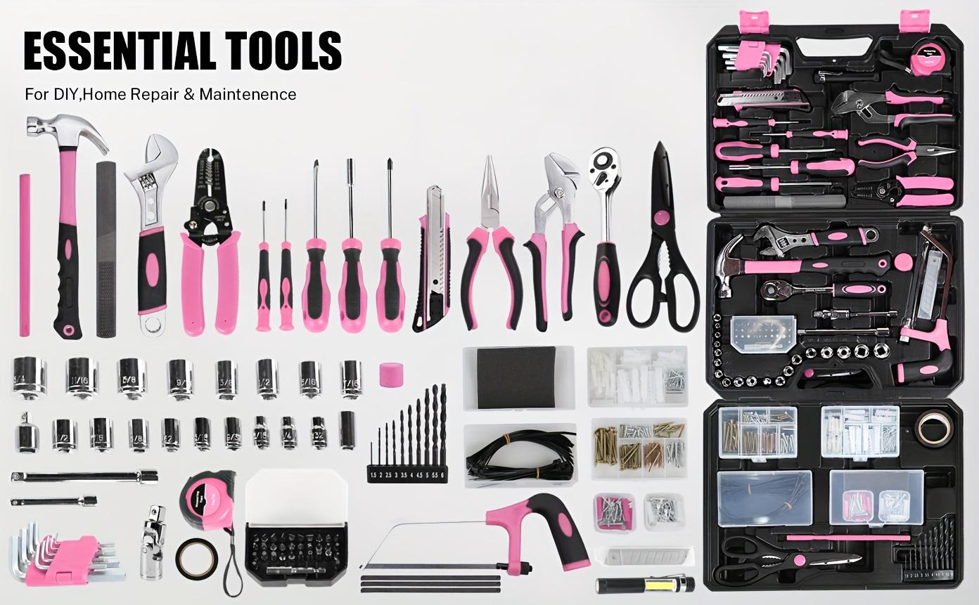 Premium Tool Set with Organizer Box, Socket Wrench Manual Tool Kit for Home Office Garage, Multi-Functional Tool Combination for Electrician Woodworker Repairing Maintenance Projects
