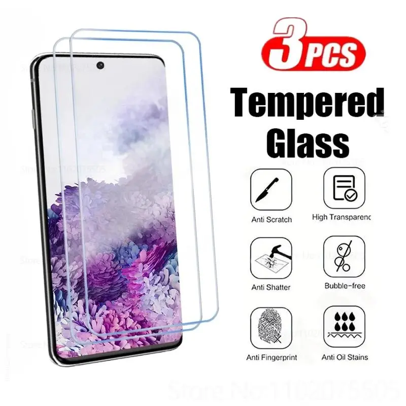 3Pcs Bubble-Free Tempered Glass Screen Protector for Smartphone, Handheld Multi-Model Cover That Fits Various Samsung Galaxy S26, S25, S24, S23, S21 Ultra, S20 Plus, S21, S23 FE, S10, S9, S8 Plus