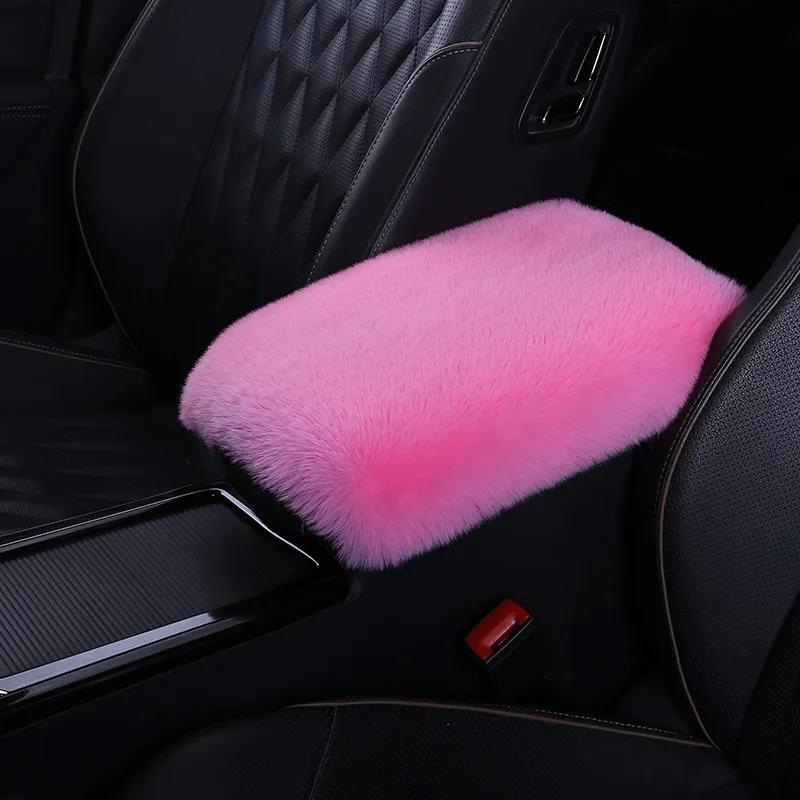 [Soft Plush Armrest Pad]Soft Furry Plush Armrest Box Pad Cover - Universal Car Accessories Center Console Box Armrest Pad boujee car accessories for girls