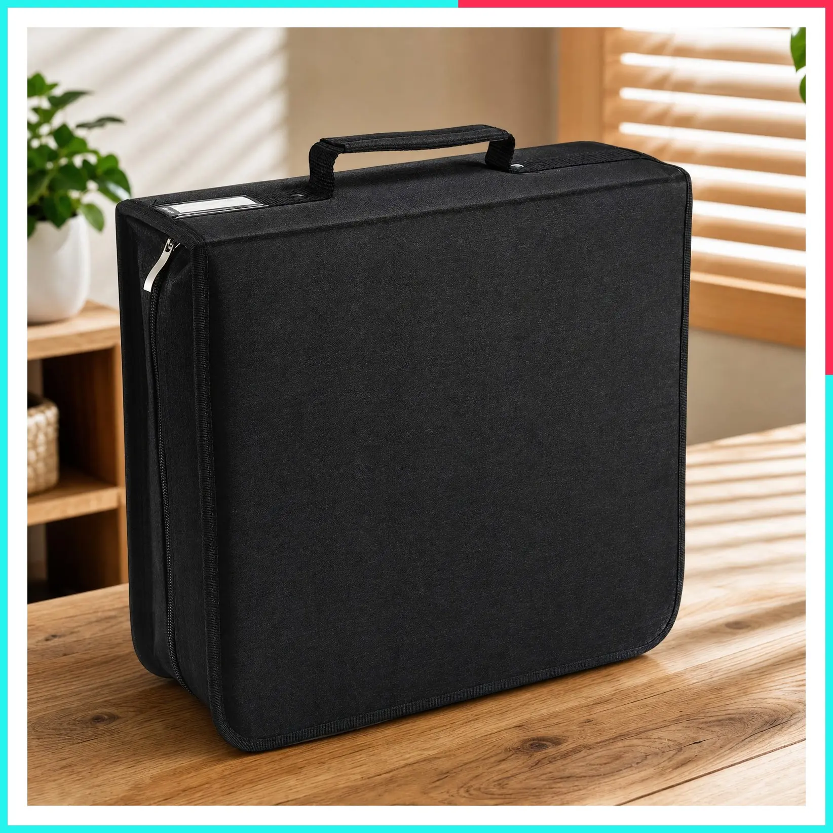CD/DVD Case Storage Holder, 264 Capacity Media Binder, CD Wallet, Disc Booklet, 11.4 x 6.4 x 3.5 Inches (Black)