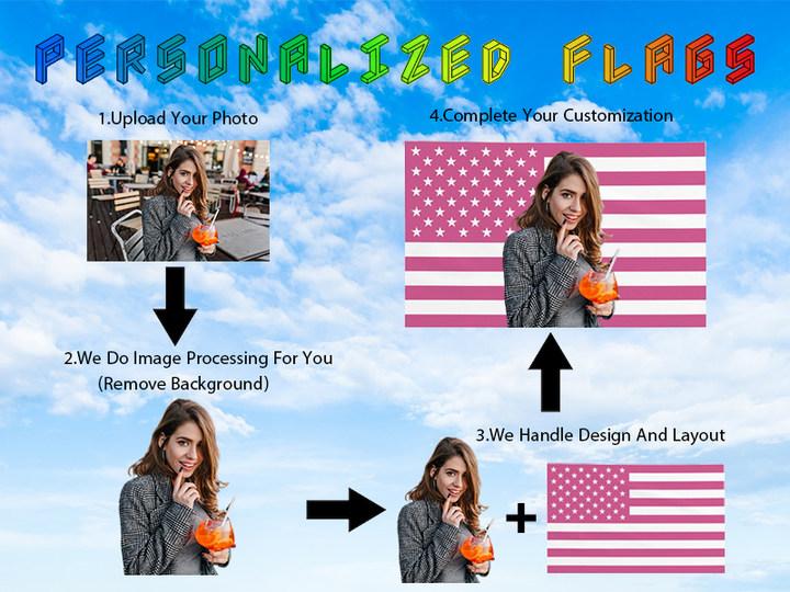 Custom Pink America Flag 40x60 inch Personalized Flags Design Your Image Funny Tapestry Poster For Decorate Clubs Concerts Bars University Dormitories Living Rooms Bedrooms