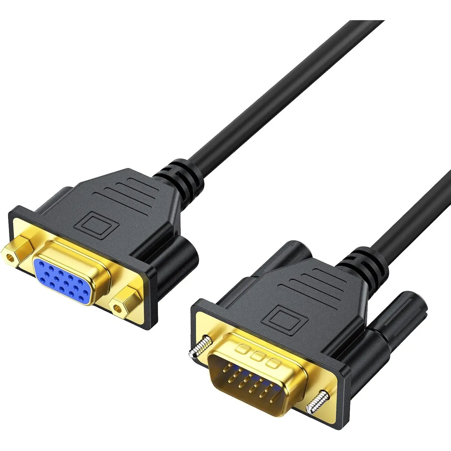 VGA Extension  3FT, VGA Male to Female Cord 3  15 Pin (NOT 9 Pin), SVGA Extender HD15  Video Adapter  Support 1080P  for Laptop, PC, Projector, HDTV, Display | NOT 9 Pin, compatible with , , Projector, TV and