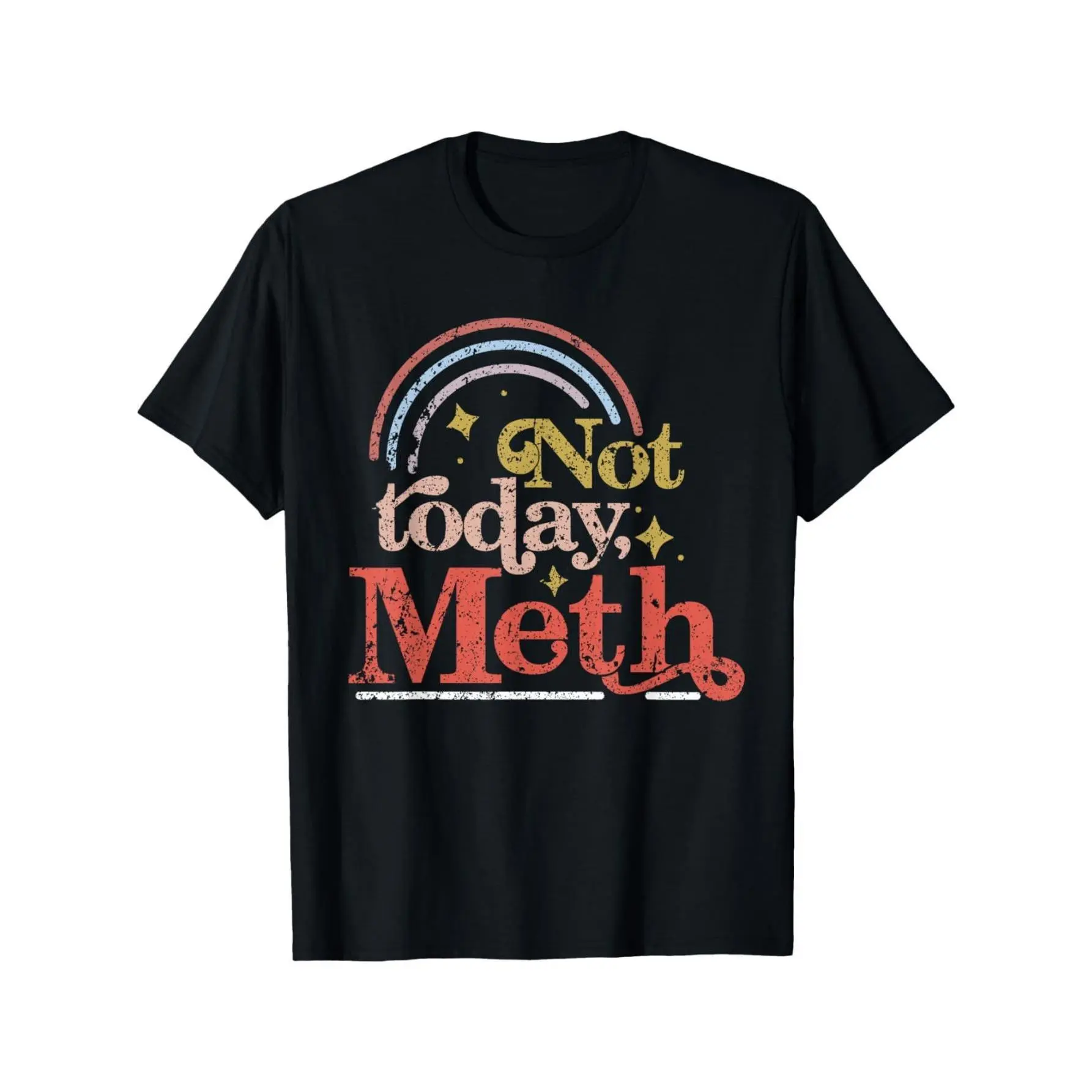 Men's Short-Sleeve Alcohol Abstinence T-Shirt - Support for Rehabilitation, Anti-Methamphetamine Message good graphic tees Gooner Eat Sleep Goon Repeat Streetwear Y2K Rifle Action Lever