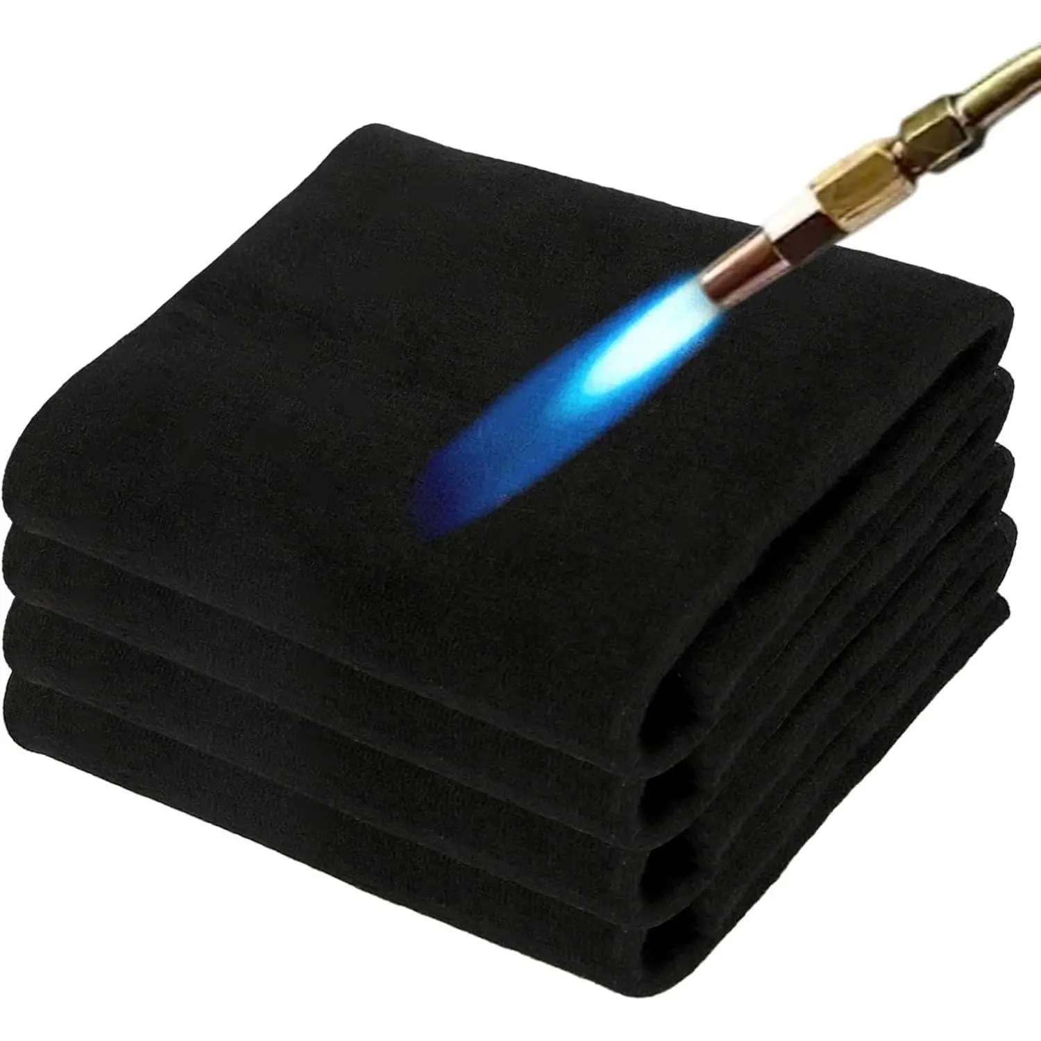 4 Pack 20" X 24" Carbon Felt Welding Blanket Fireproof Wick Heat Resistant Fabric 1800°F High Temp Insulation Pad Flame Retardant Protective Mat for Soldering Welding Brazing Plumbing