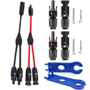 Y Branch Solar Panel Connector Cable 30A 1 to2 Parallel Adapter Waterproof