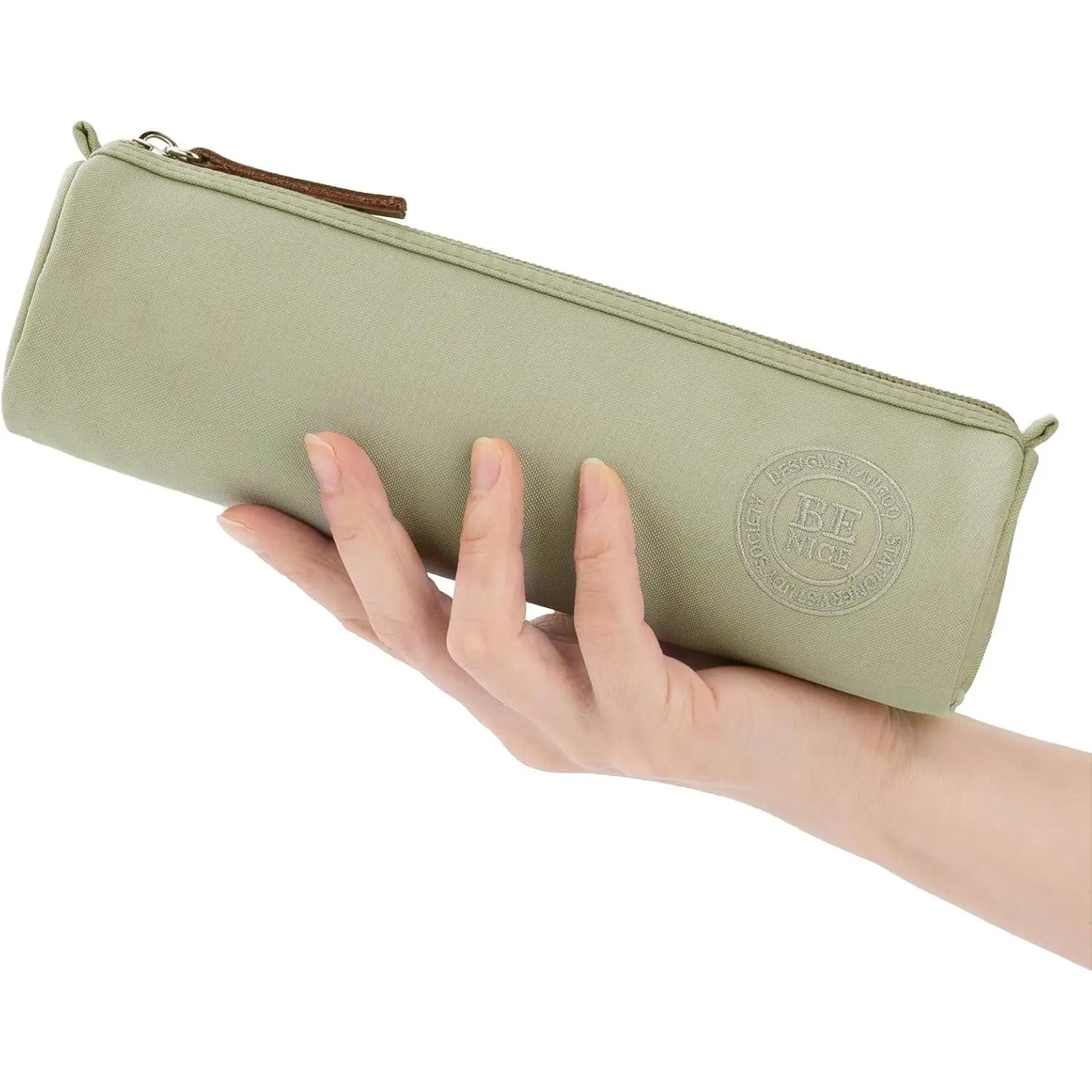 Small Pencil Case Pencil Pouch Stationery Pen Bag Office Supplies for Girls Women-Green