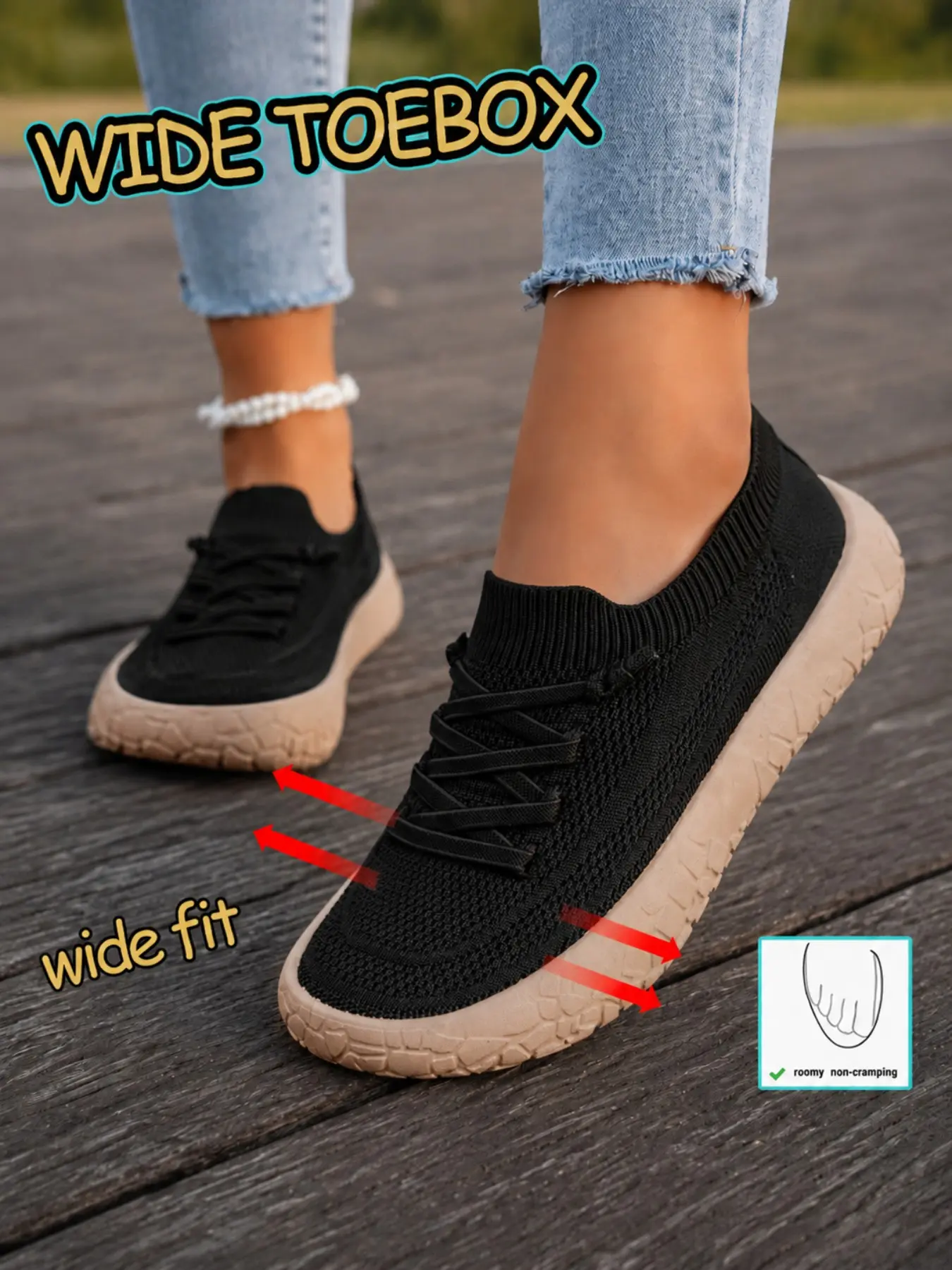 Women's Breathable Mesh Print Slip-On Shoes, Soft Sole Rubber Anti-Slip Casual Sandals, Ideal for Daily Commute, Vacation, Beach (size runs small ,order one size up)