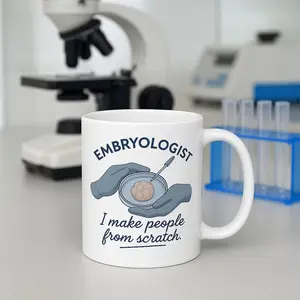 Embryologist Mug, Embryologist gift, "I Make People from Scratch" embryology, IVF clinic gift, fertility clinic