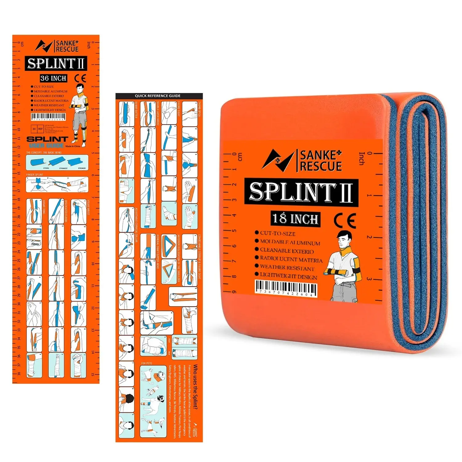 Outdoor Emergency Splint Clamp, Wrist Thumb Support Strap, Universal Left Right Hand, Lightweight Support Brace, Outdoor First Aid Gear, Essential Survival Gear, Survival Gear And Supplies