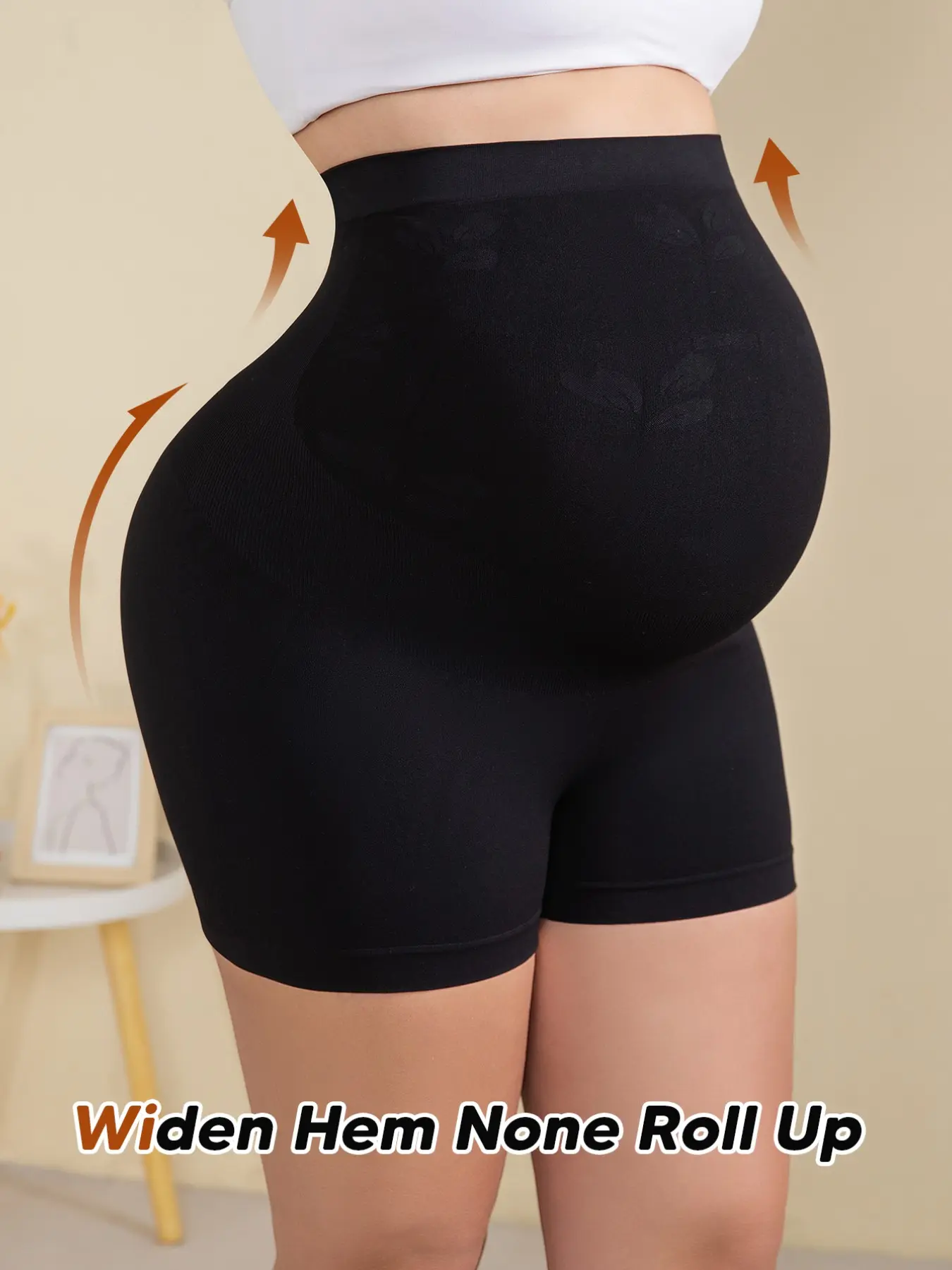 Pregnant Women High-Waisted Elastic Shorts, Maternity Clothing, Maternity Wear, Pregnancy Clothes, Maternity Apparel, Comfortable Breathable Soft Skin-Friendly, Abdominal Support Design, Ideal for Pregnancy Sports