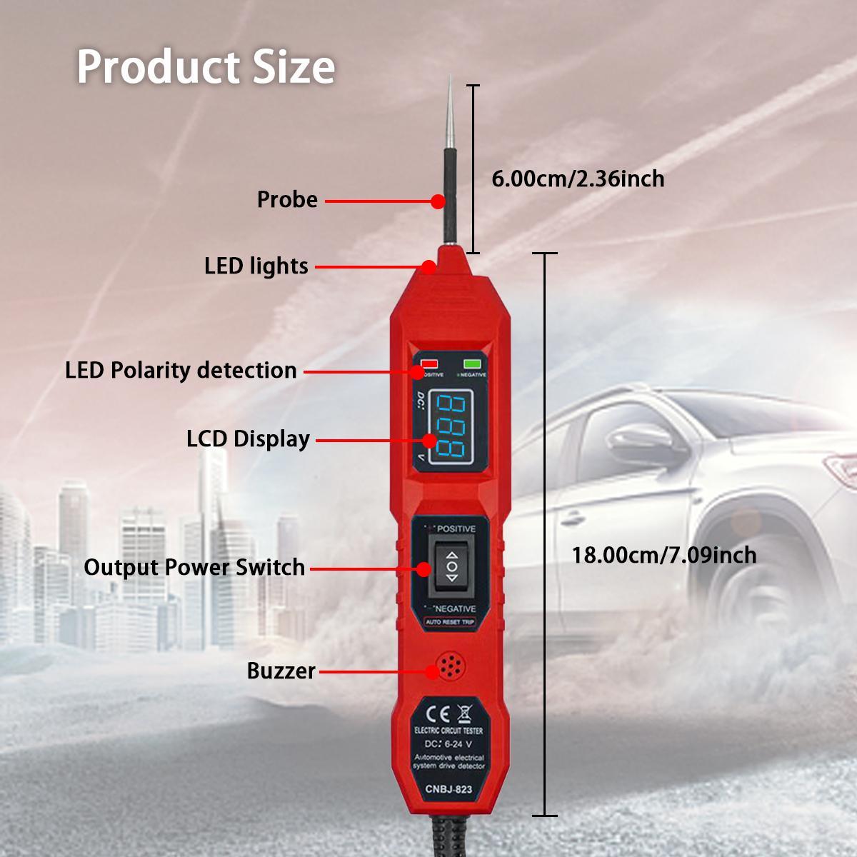 DC 3.5–36V Circuit Tester, 1 Count ABS Digital Display Automotive Circuit Tester, Bidirectional Portable LED Fuse Tester with Indicator Light for Cars, Trucks and Motorcycles #GLOBAL PICKS