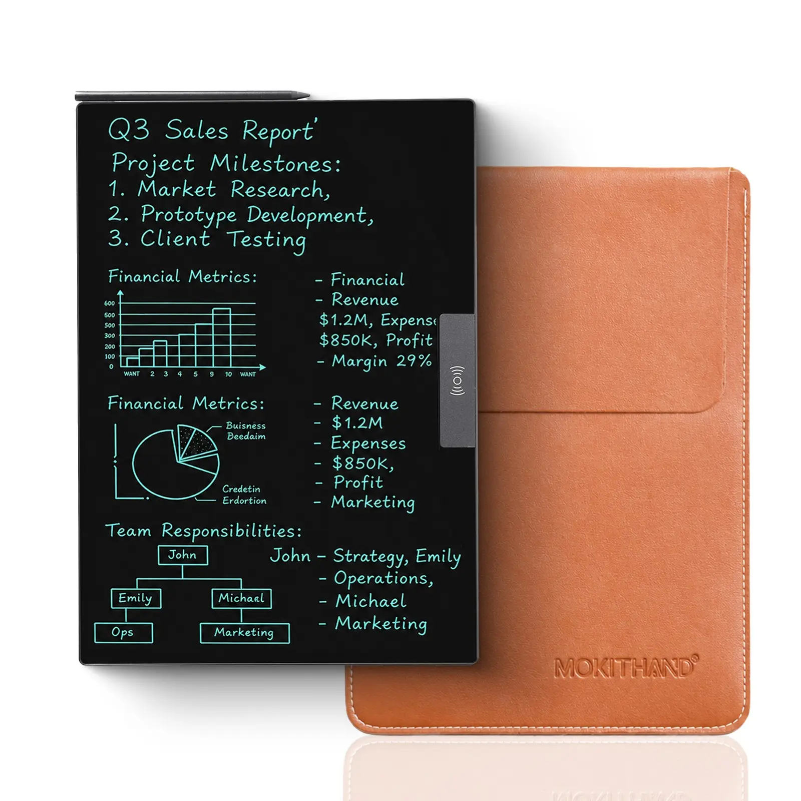 14.3-Inch LCD Writing Board, Ultra-Thin Reusable Digital Notebook, Fine Handwriting, Lightweight Full Screen Design, Ideal for Sketching, Drawing, Office, Study, Meetings, Prefect Gifts for Christmas, Halloween and New Year