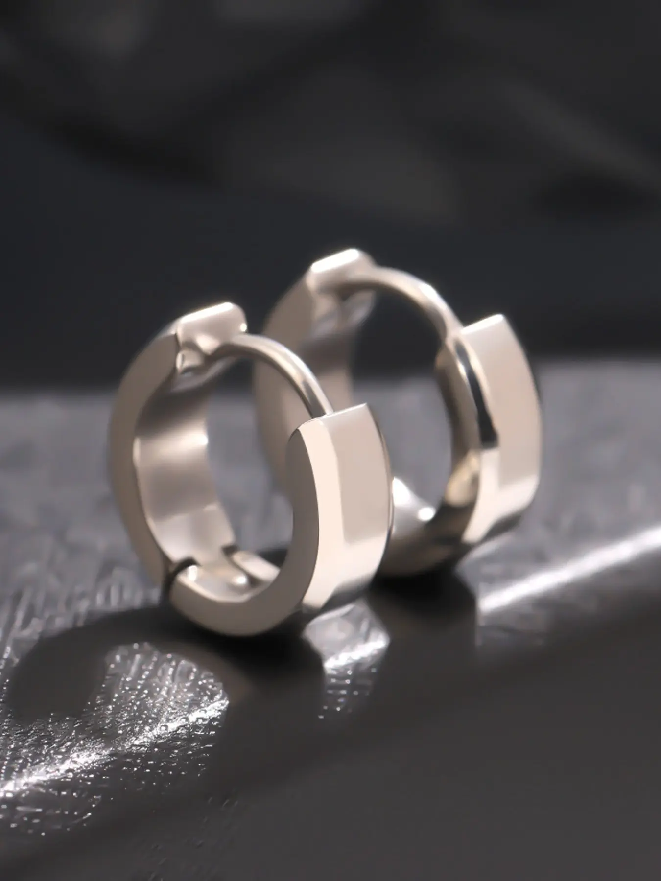 Minimalist Design Plain Hoop Earrings, Casual Solid Color Hoop Earrings, Stainless Steel Jewelry for Men and Women