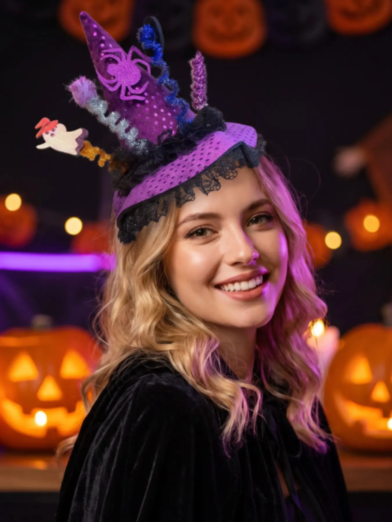 Halloween Witch Hairband, Party Atmosphere Headband, New 2026 Event Costume Accessory, Trendy Halloween Jewelry
