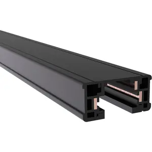 4FT Black Single Circuit H Track 120V with 2 Endcaps