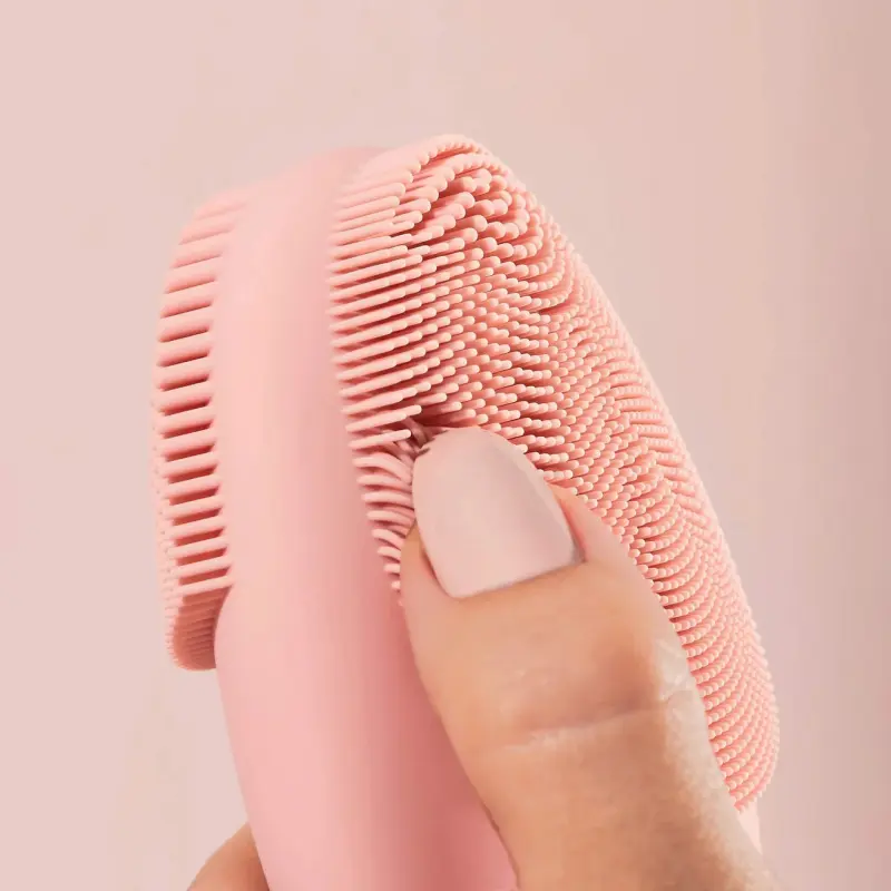 Korean Rechargeable Silicone Ultrasonic Facial Cleansing Brush with Rechargeable Battery, 5-Speed Waterproof Skin Care Tool for Deep Pore Exfoliating and Firming, Skin Rejuvenation, Variable Speed, Gentle Touch, Deep Cleanse