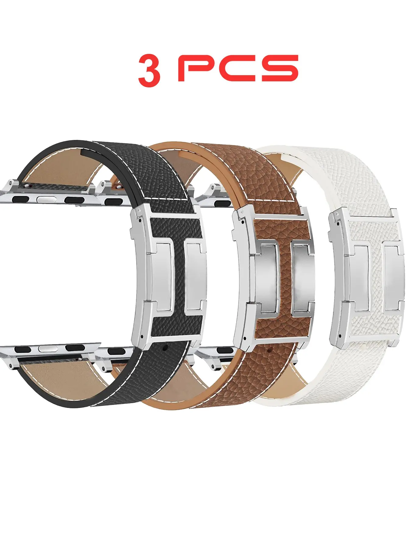 Magnetic Leather Watch Band for Women, Smartwatch Buckle, Premium Designer-Style Strap, Adjustable Length 165-215mm, Gift for Her