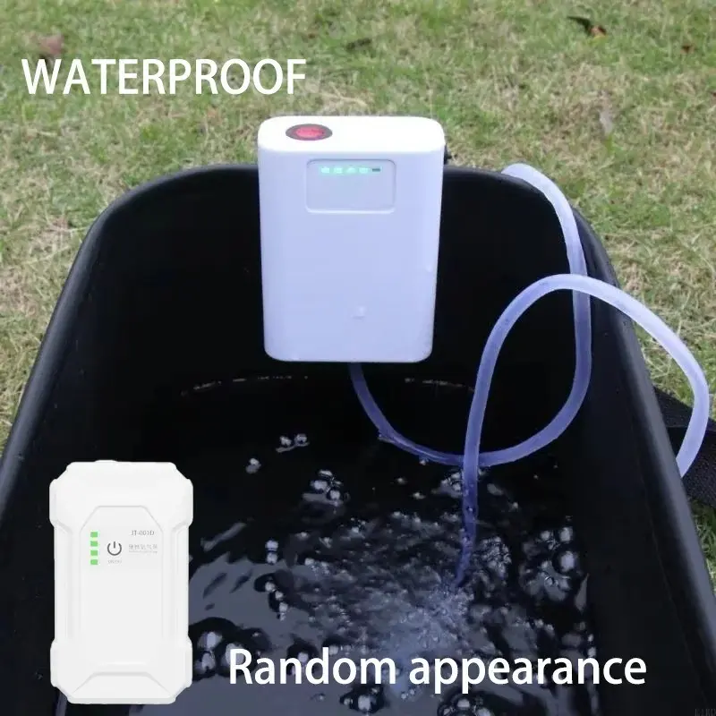 Oxygenated Fish Tank Pump USB Rechargeable Air Bubbler Aerator Ultra Quiet Oxygen Pump Portable for Outdoor Fishing Fish Tank Accessories