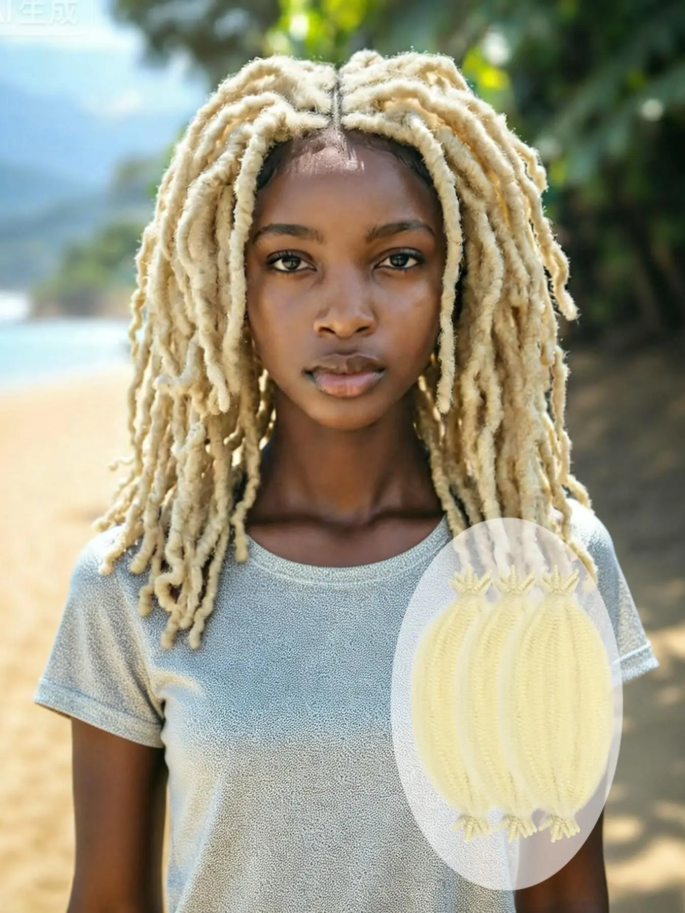 Golden Pre-Fluffed Springy Twist Hair — 18-Inch Elastic Marley Twist Braids, Braided Twists (3 Bundles/Pack), Pre-separated synthetic fibers, designed for Black women, ideal for faux loc styles and springy twist extensions, Suitable for daily wear