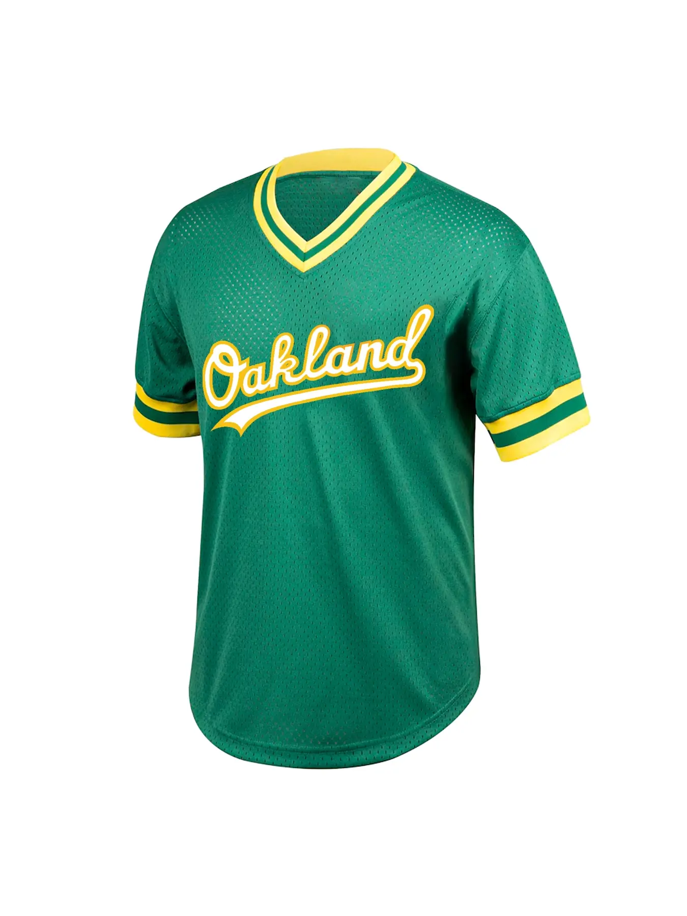 Men's Vintage Embroidered Baseball Jersey, 44 GREEN Sporty V Neck Short Sleeve Loose Fit Training Tee, All Seasons Thin Fabric