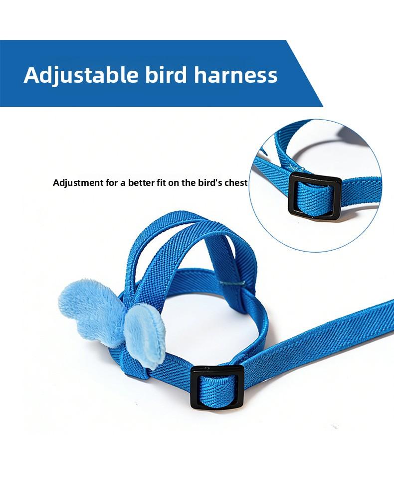 Bird parrot leash, cockatiel, budgerigar, lovebird traction rope, outdoor flight harness, bird walking supplies, extended leash