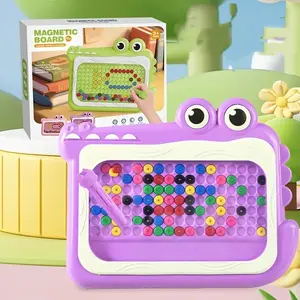 Croc Bead Board, Magnetic Pen Activity, Reusable Drawing Toy, Focus Training, Fine Motor Skills Development, Perfect Gift for Kids