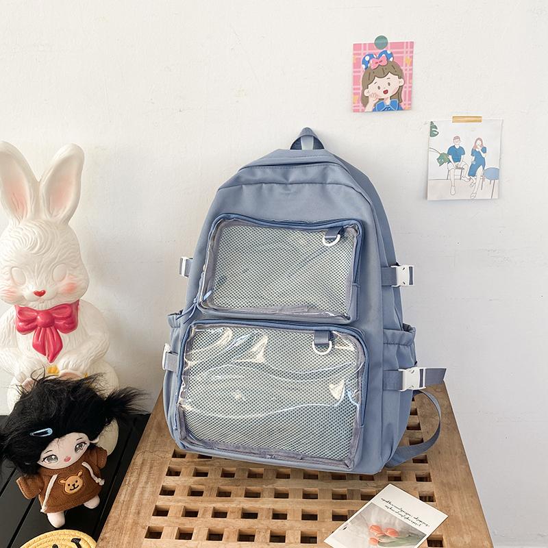 Japanese Style Transparent Ita Bag for Girls Comic Cons Large Capacity Women Backpack Fashion School Bags for College Student JK