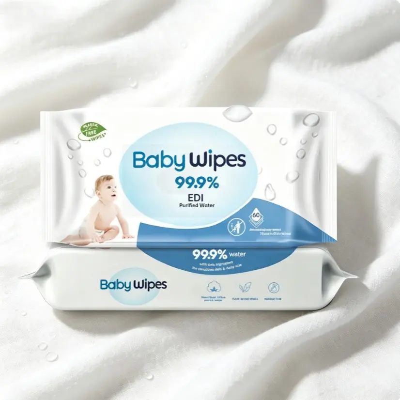 Nurture Baby Soft Skin Biodegradable Wipes, 99.9% Purified Water, Hypoallergenic, No Harsh Chemicals, for Sensitive Newborns, Daily Use