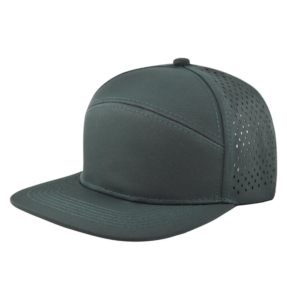 Cross-border 6-panel hard-brim flat cap adult mesh cap advertising hip-hop cap custom logo curved brim sunshade cap