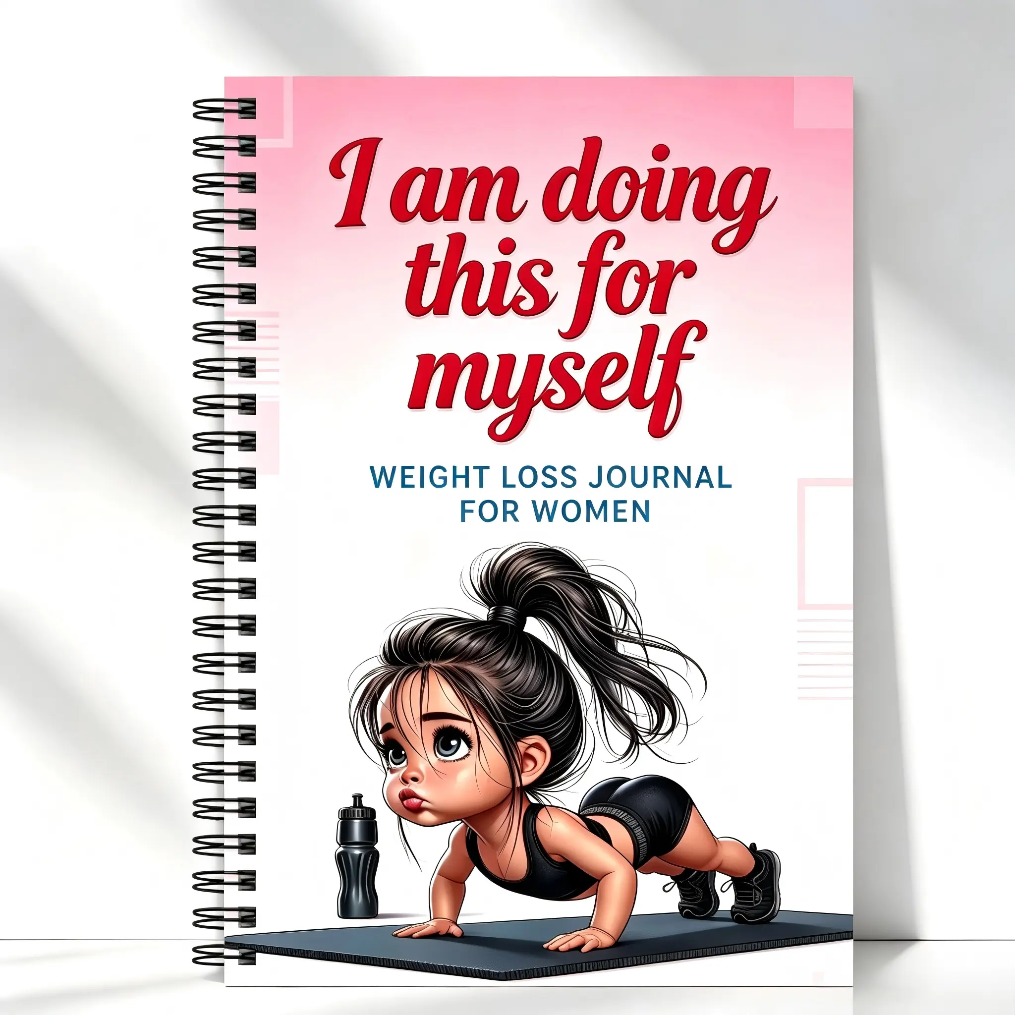 Women's Weight Loss Journal, Wellness Journal, Coil Notebook for Health & Fitness Tracking, Self-Motivation Tool, Perfect Gift for Friends
