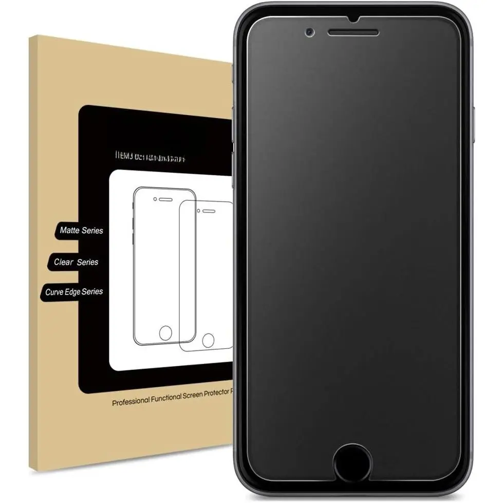 Matte Glass Screen Protector for  SE 2020/2022 Anti-Glare & Anti-Fingerprint 9H  Clear Tempered Glass Film for  SE 2nd/3rd Generation Smooth as Silk