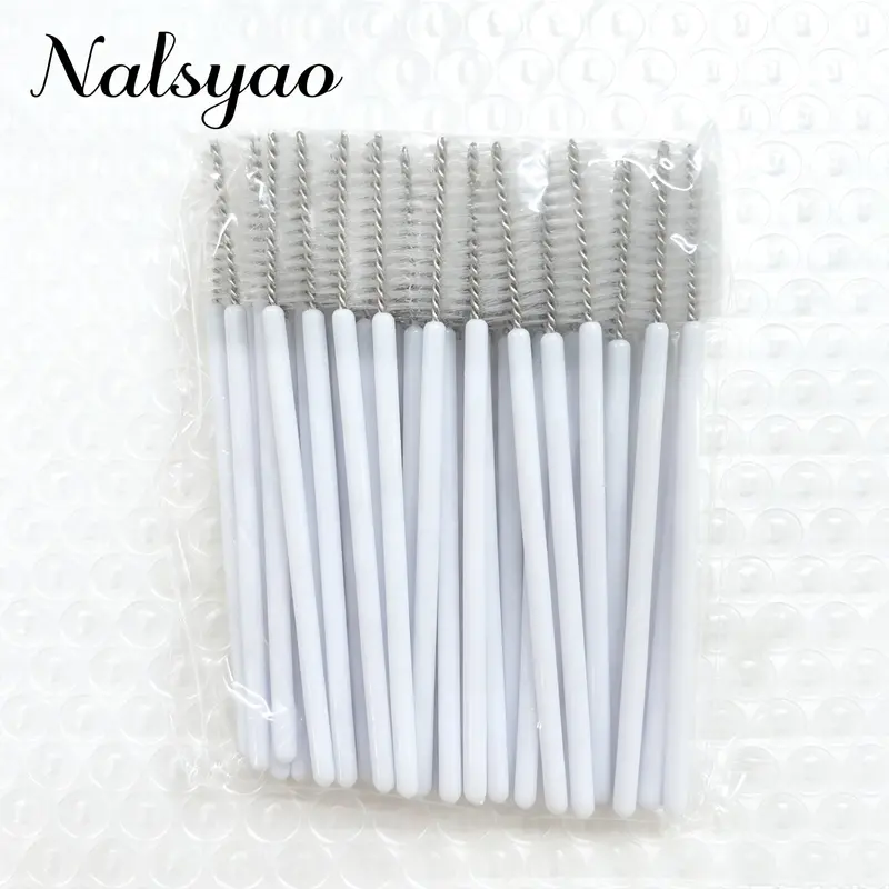 50Pcs Disposable Spoolie Brushes | Universal for Mascara/Brows/Lash Extensions, Soft Bristles Gentle on Lashes & Brows, Makeup Tools